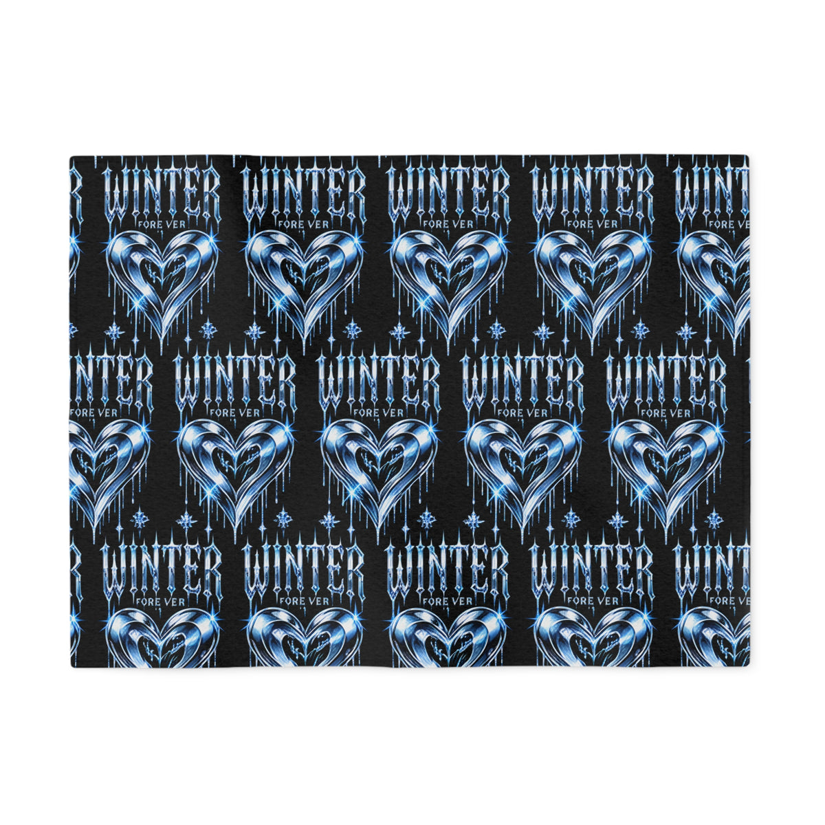 Winter Heart Sweatshirt Blanket