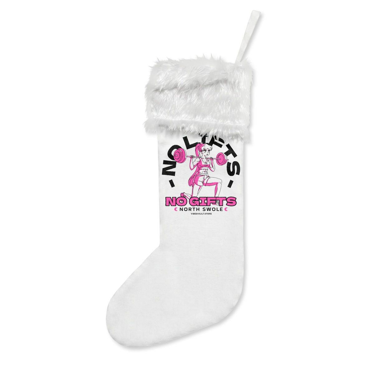 HOLIDAY No Gifts Gym Girl Christmas Stockings (Flannel)