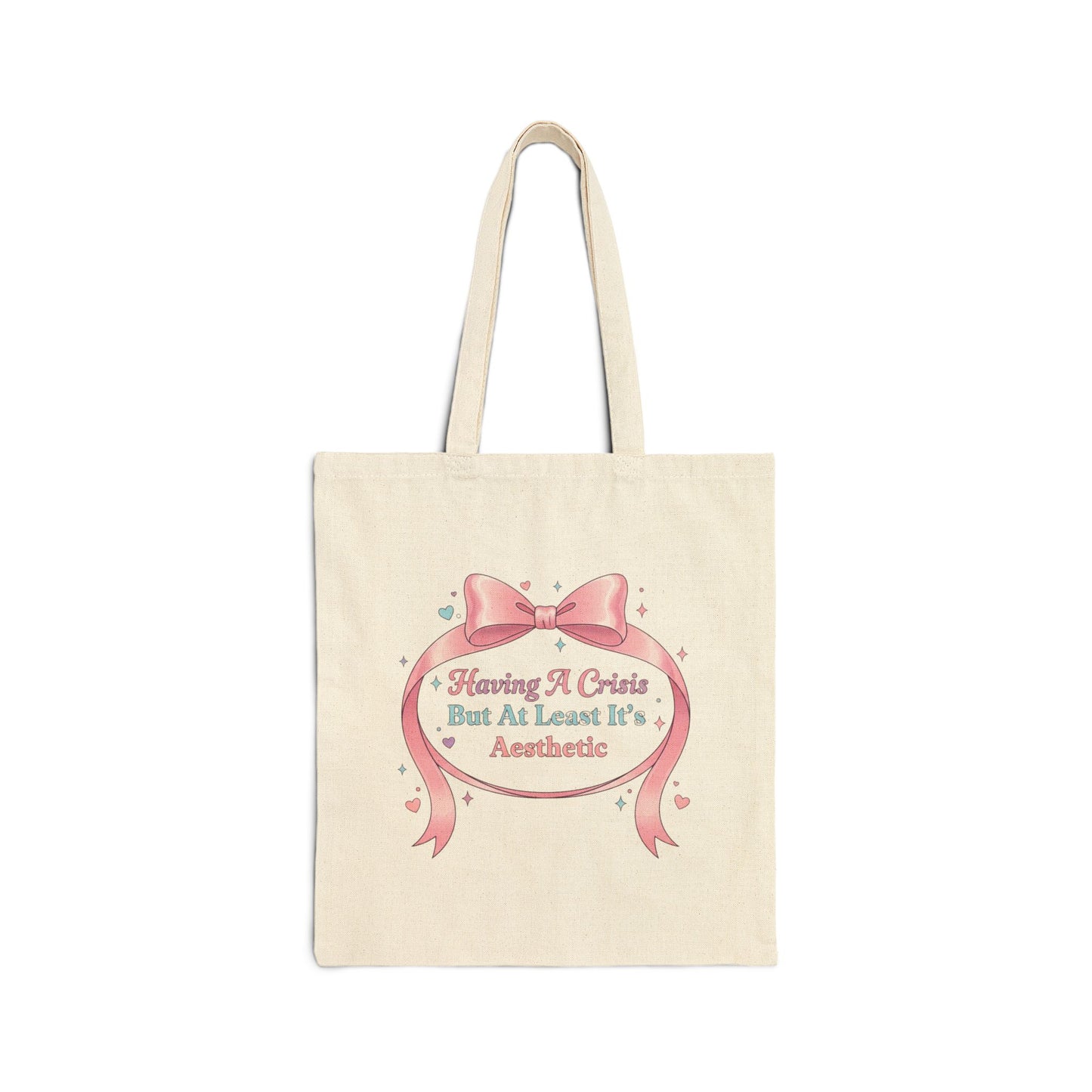 Coquette Ribbon Lace Parody Tote | pastel humor, ribbon art