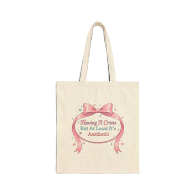 Coquette Ribbon Lace Parody Tote | pastel humor, ribbon art