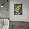 Magic Skull Bats Poster - "100% That Witch" Orange and Green - October Fall 2026