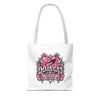 Pink Heart Chrome Eye All-Over Print Tote Bag