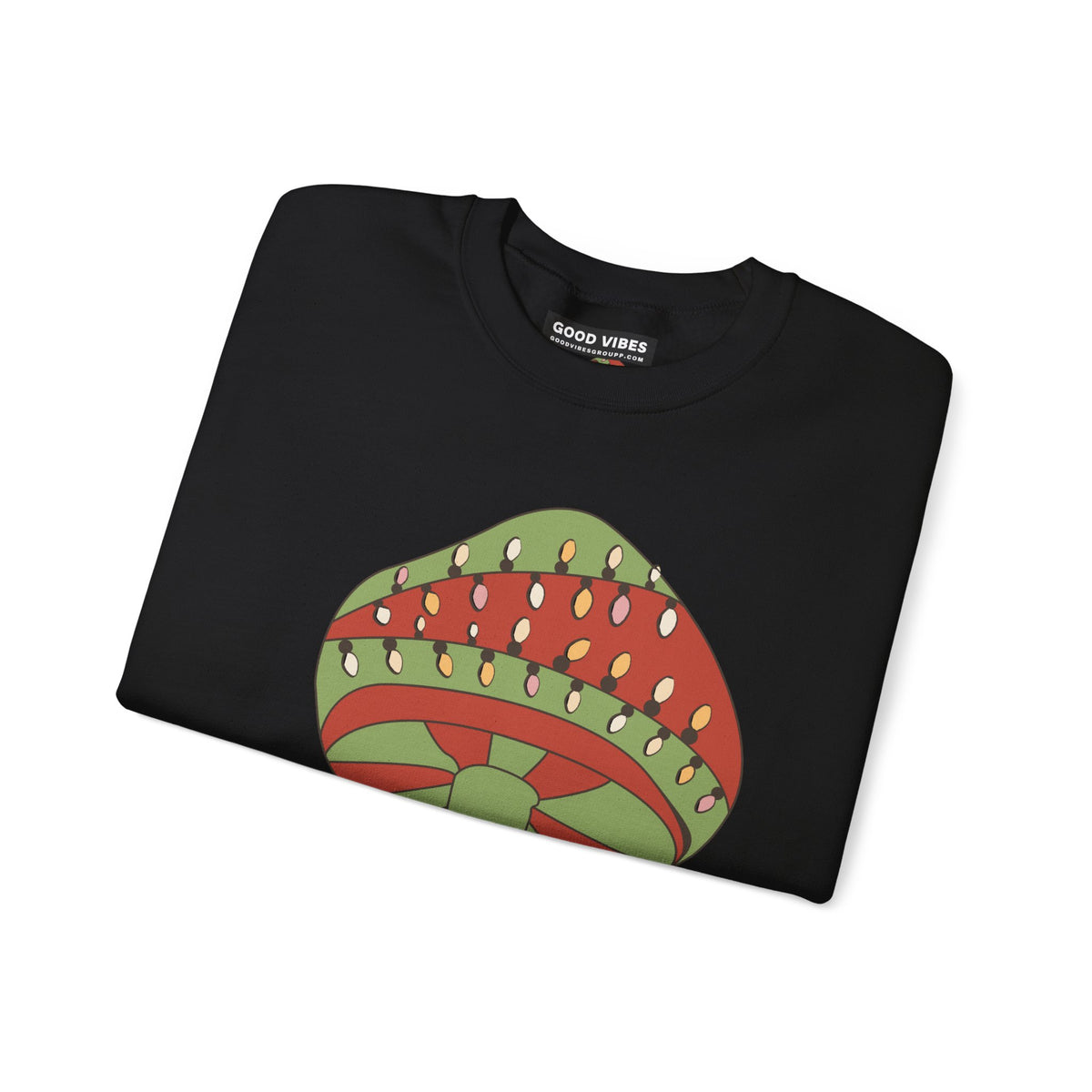 Mushroom Tree Crewneck Sweatshirt — Festive Toadstool Holiday Graphic