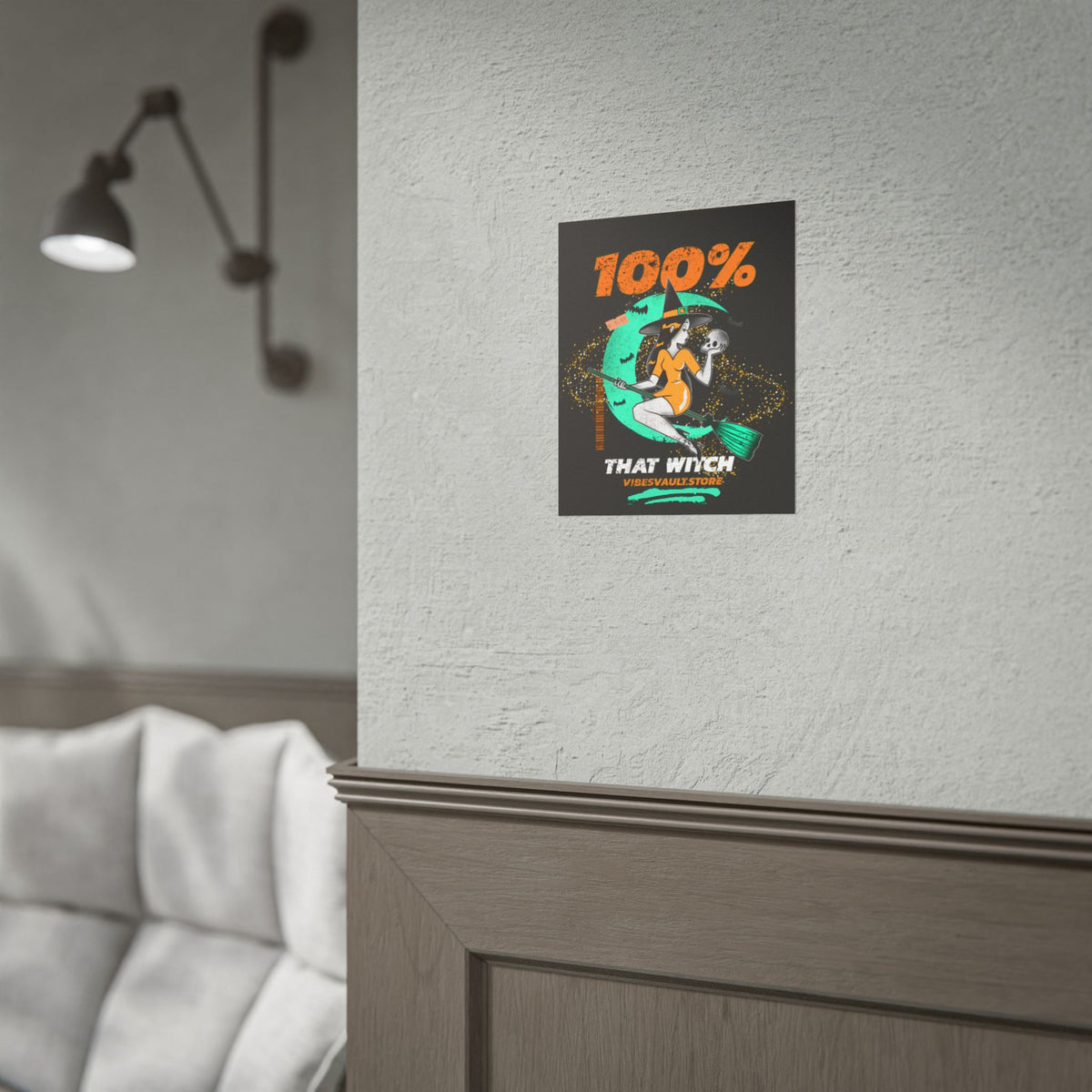 Magic Skull Bats Poster - "100% That Witch" Orange and Green - October Fall 2026