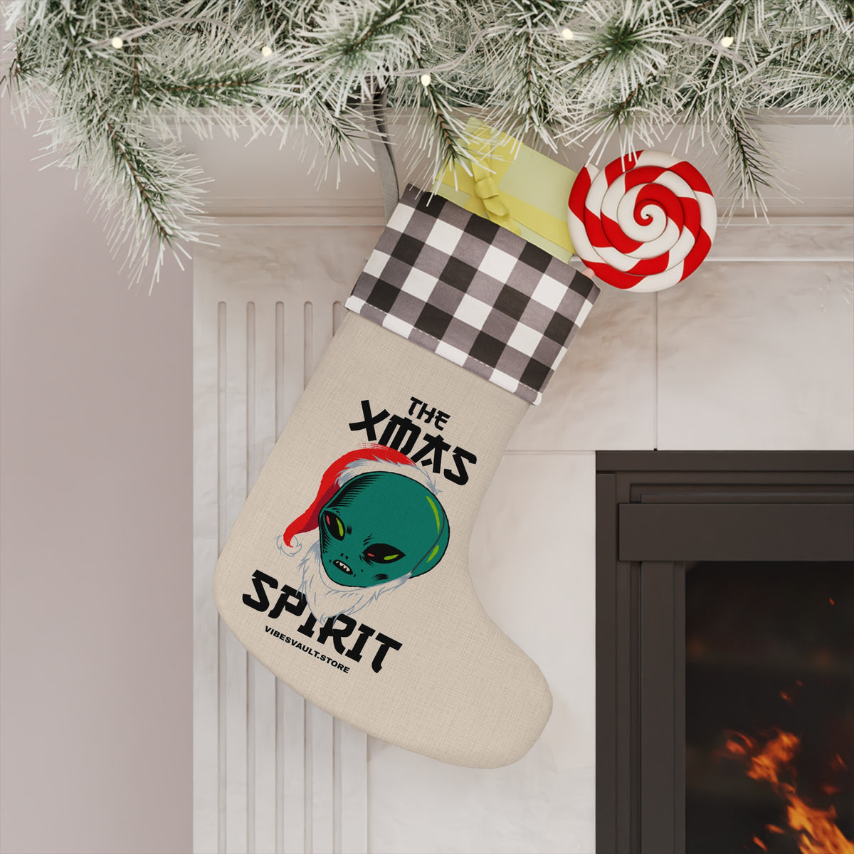 HOLIDAY Alien Santa Christmas Stocking