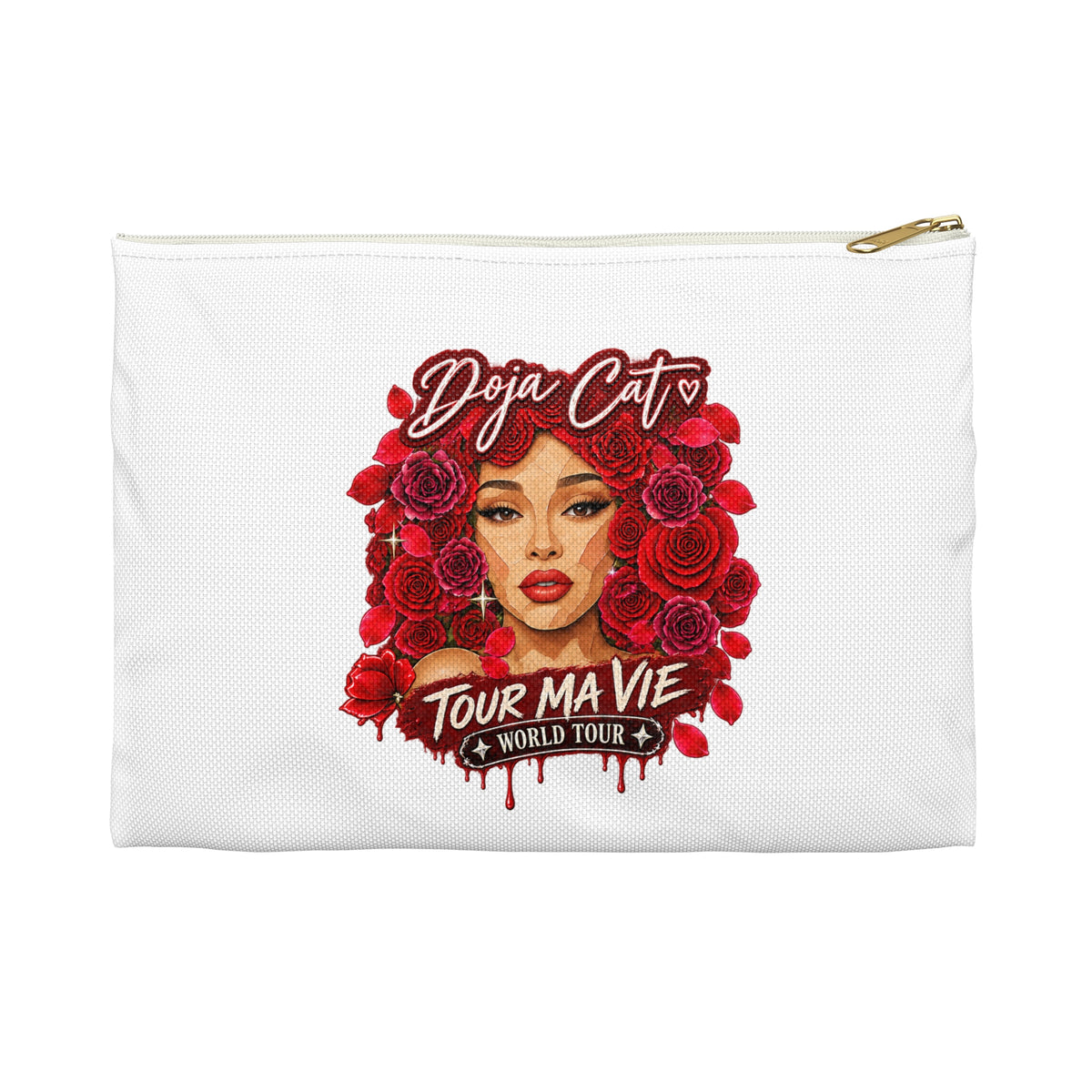 Rose Mosaic Portrait Accessory Pouch
