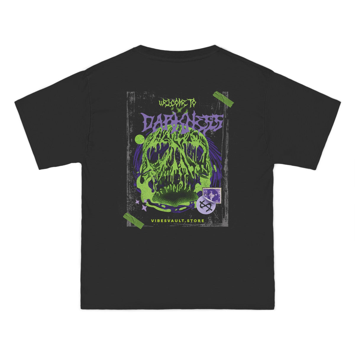 Welcome to the Darkness Skull - Purple and Green- T-shirt Top - Graphic Tee - Fall 2026