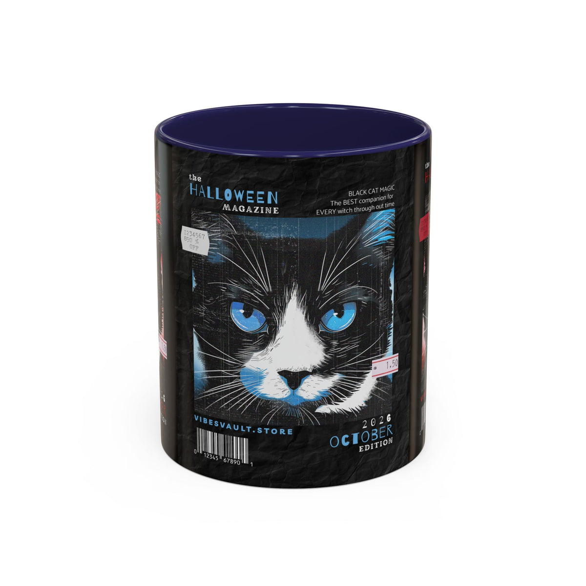 Halloween Cat Coffee Mug — Two-Tone Accent 11/15oz - Fall Halloween 2026