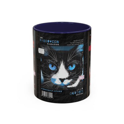 Halloween Cat Coffee Mug — Two-Tone Accent 11/15oz - Fall Halloween 2026