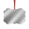 Red Roses Chrome Portrait Aluminum Ornaments