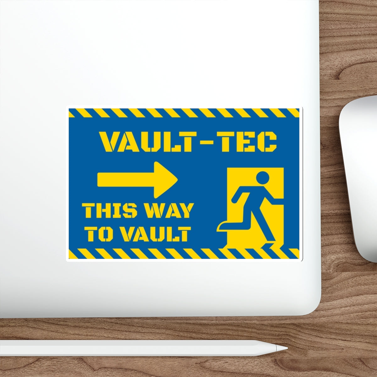 Vault-Tec Fallout Shelter "This Way to Vault" Die-Cut Sticker