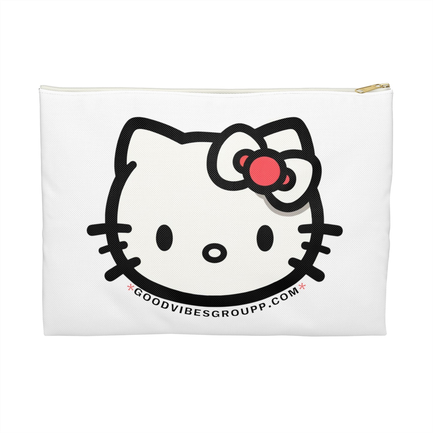 Bow Cat Zip Bag