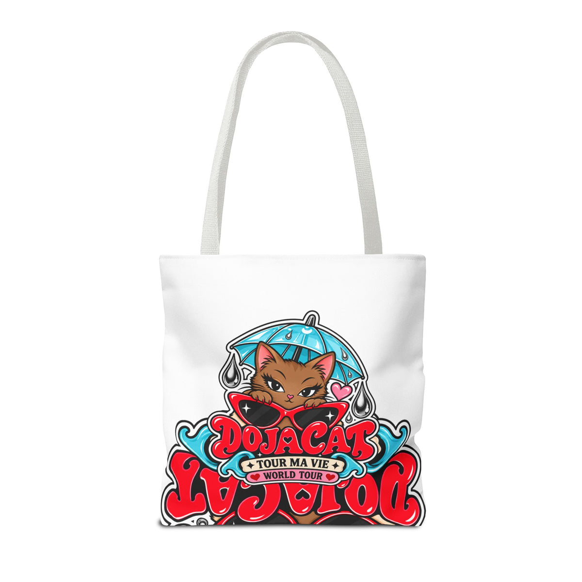 Brown Cat Umbrella All-Over Print Tote Bag