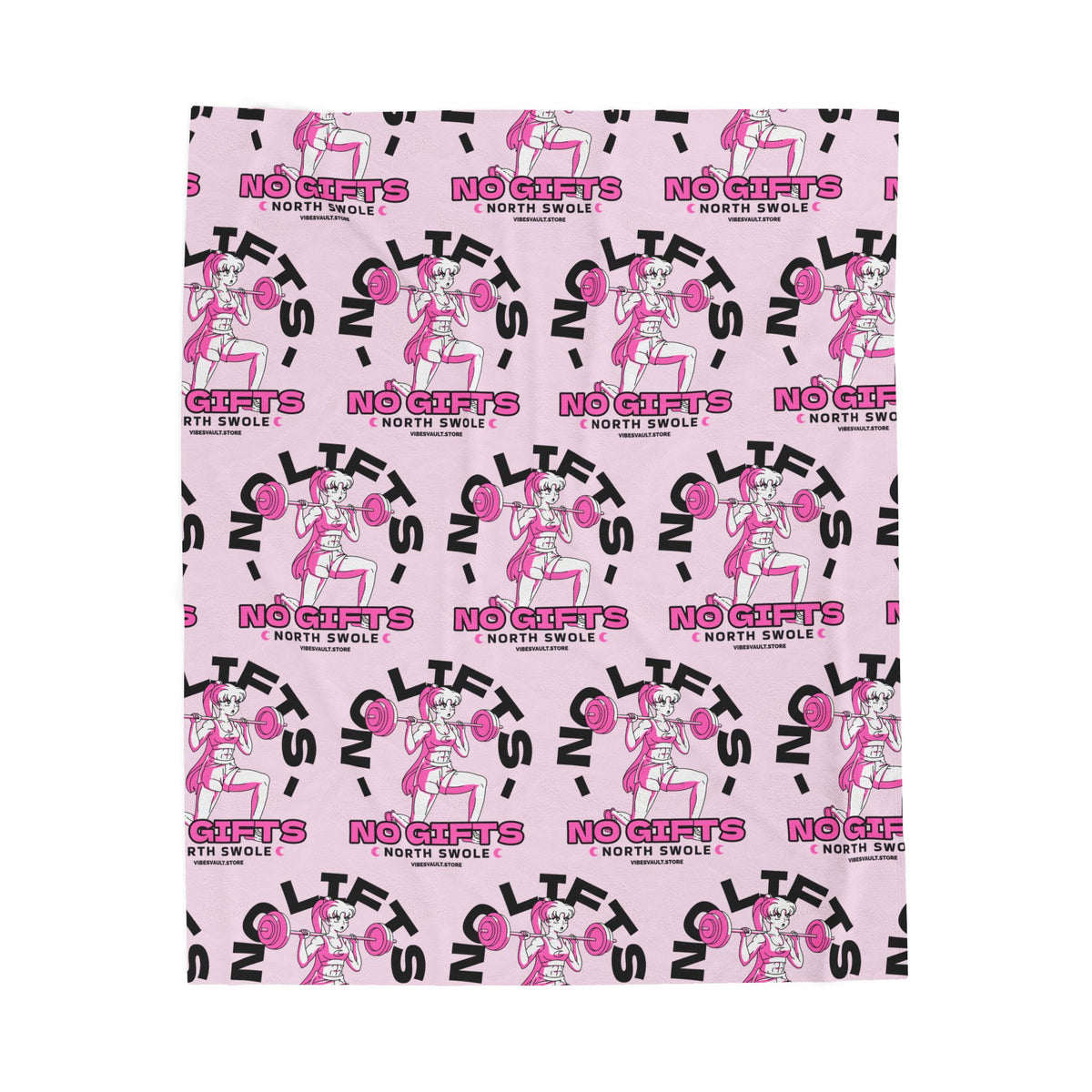 No Lifts No Gifts Gym Girl Velveteen Plush Blanket