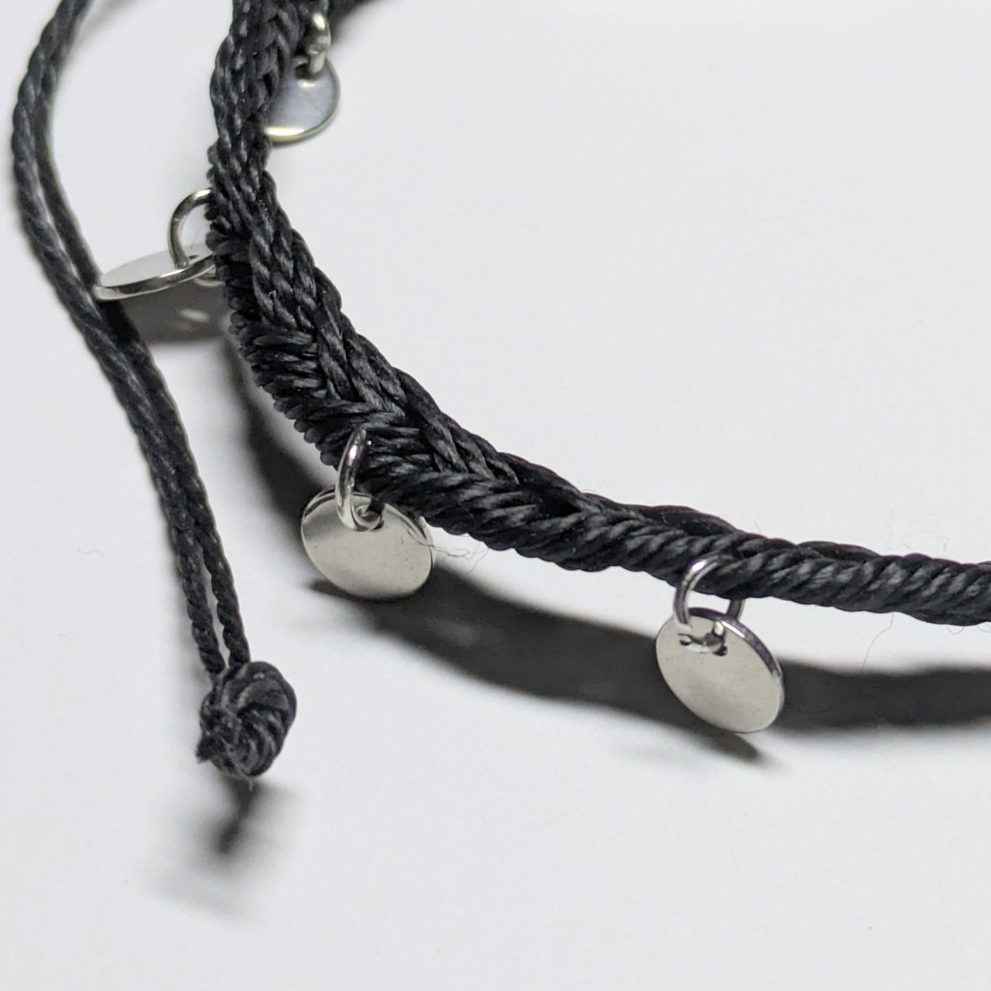 Adjustable Black Braided Bracelet