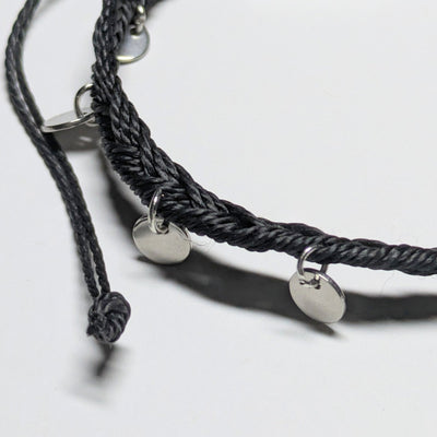 Adjustable Black Braided Bracelet