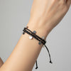 Adjustable Black Braided Bracelet