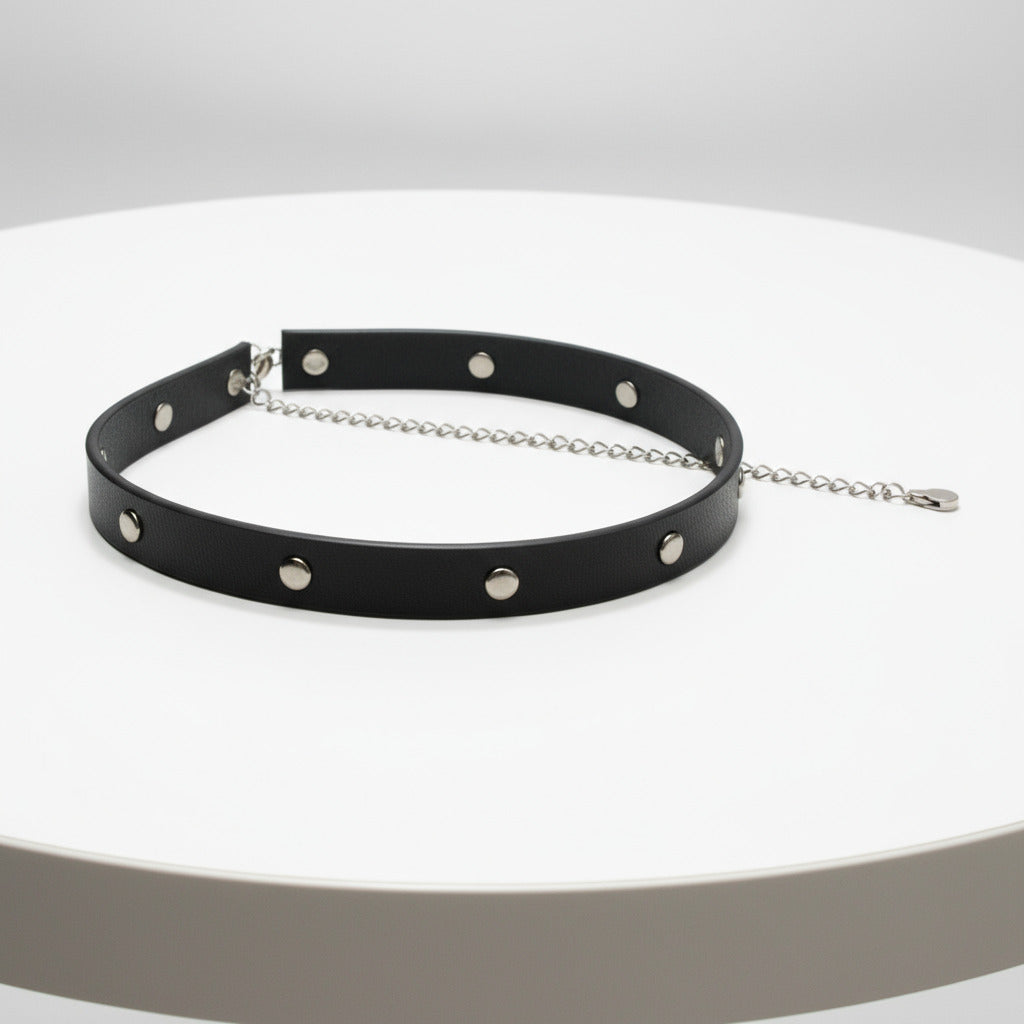 Adjustable Black Choker Necklace