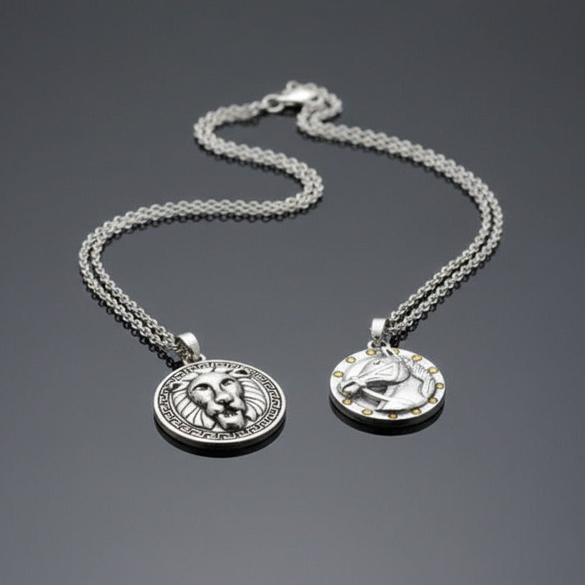 🐴 Horse and Lion Charm Necklace