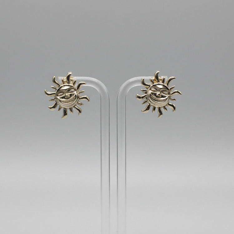 🌞Golden Smiling Sun Stud Earrings Set