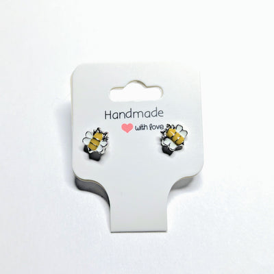 Cute Yellow Bumblebee Earrings Set