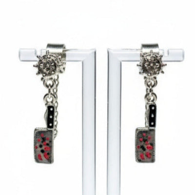 Halloween Stud Earrings: Bloody Butcher's Knives