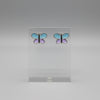 🦋 Light Blue and Light Purple Butterfly Stud Earrings
