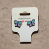 🦋 Light Blue and Light Purple Butterfly Stud Earrings
