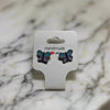 🦋 Light Blue and Light Purple Butterfly Stud Earrings