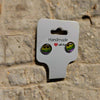 🌈 Rainbow Smiley Face Circle Stud Earrings