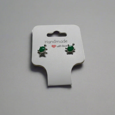 🐢 Cute Green Turtle Stud Earrings
