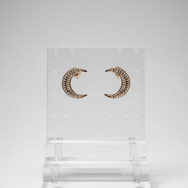 Crescent Moon Stud Earrings