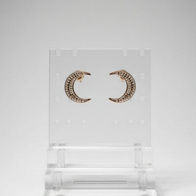 Crescent Moon Stud Earrings