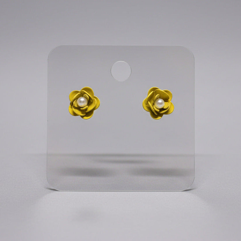 🌼 Yellow Flowers Stud Earrings