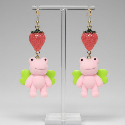 🐸 Fairy Frog Strawberry Earrings