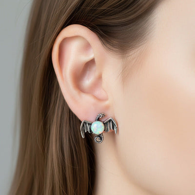 Dragon Gem Stud Earrings 🐉