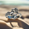 Silver-Colored Mermaid Wrap Ring 🌊