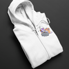 White Crop Hoodie with Kawaii Inspired Little Twin Stars