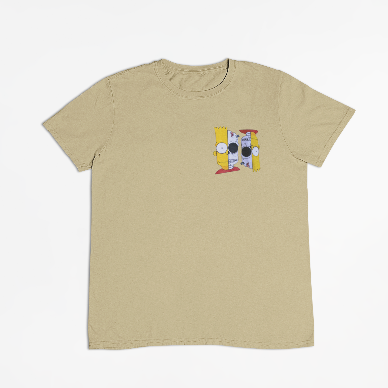 Faded Yellow Bart Simpsons Halloween T-Shirt