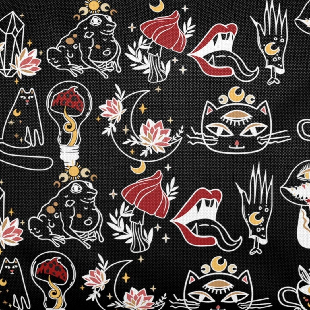 Black Gothic Skater Accessory Pouch