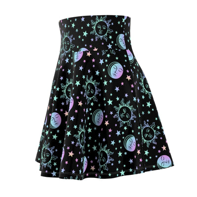 Black Rainbow Elastic Stretchy Skirt