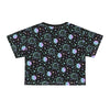 Black Rainbow Crop Top Moon Sun
