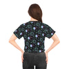 Black Rainbow Crop Top Moon Sun
