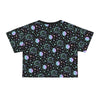 Black Rainbow Crop Top Moon Sun