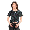Black Rainbow Crop Top Moon Sun