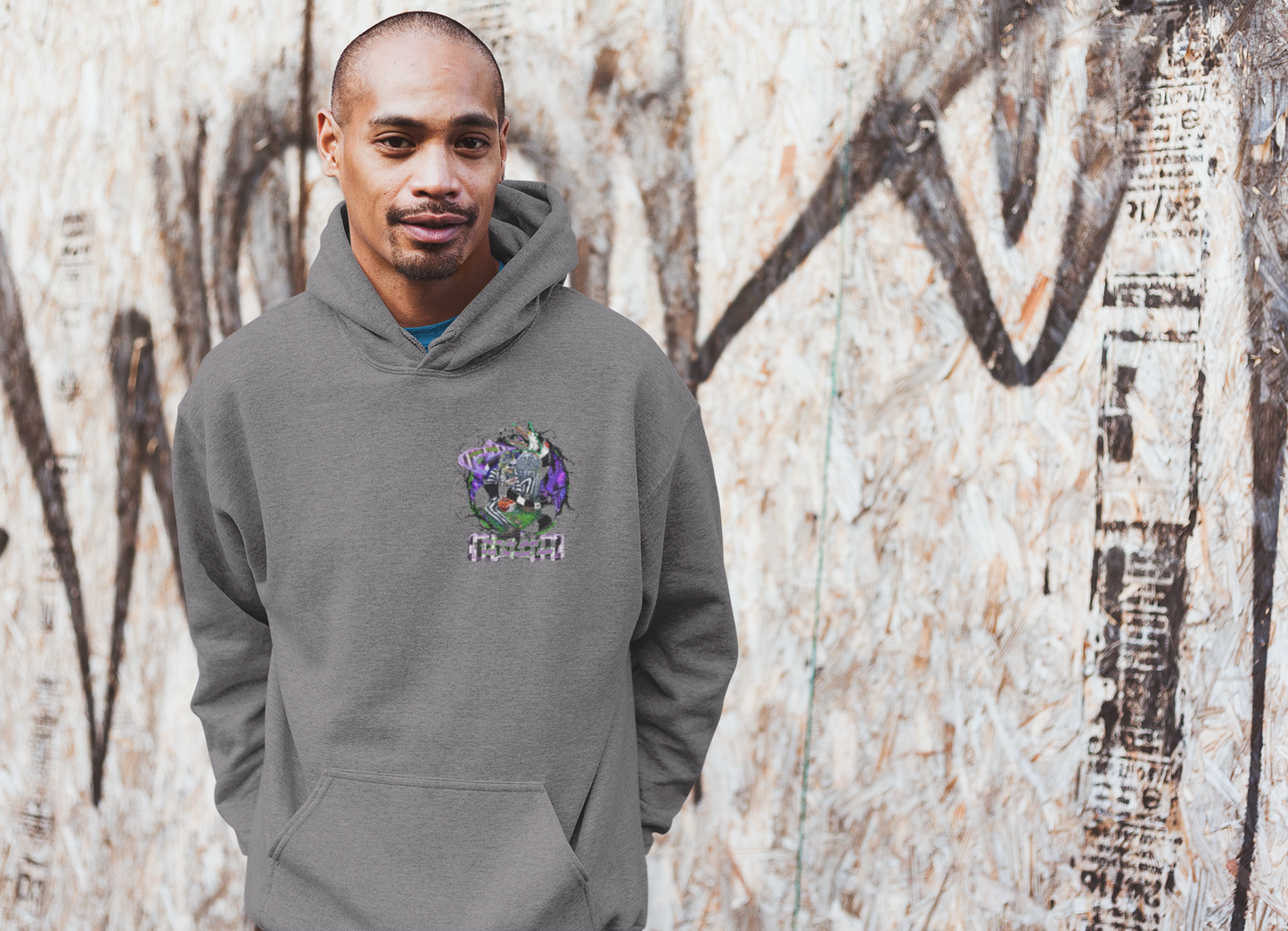 Grey Beetlejuice Graphic Hoodie
