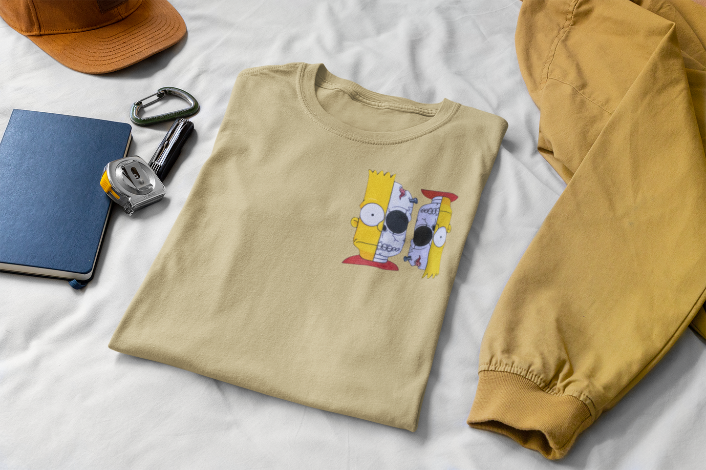 Faded Yellow Bart Simpsons Halloween T-Shirt