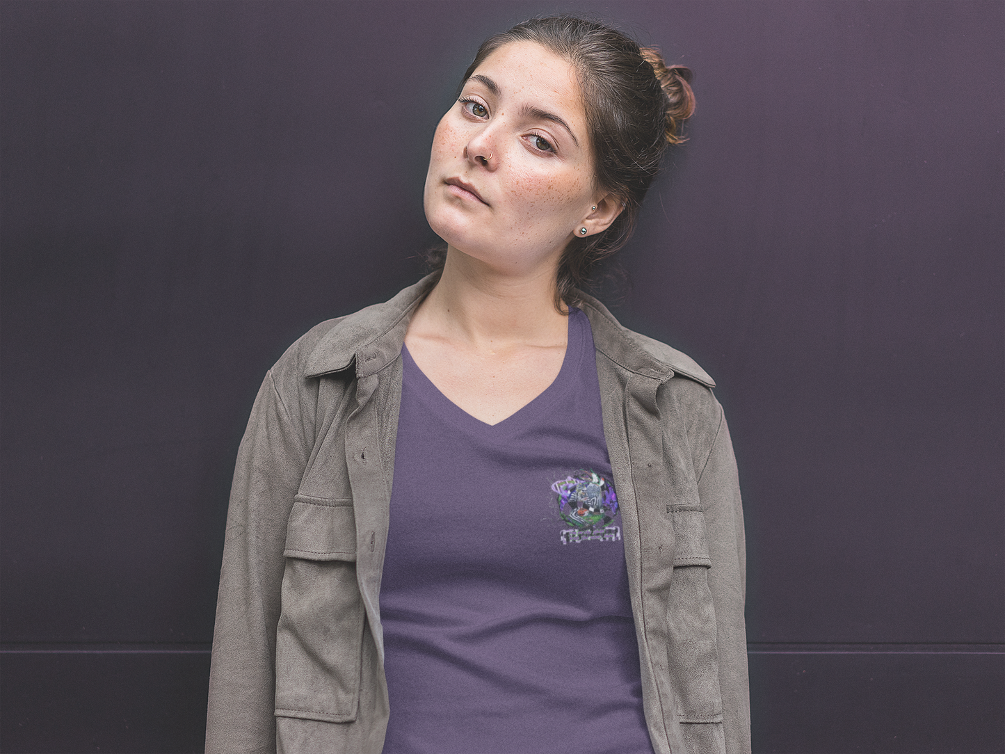 Purple Beetlejuice Graphic Shirt Plus Size