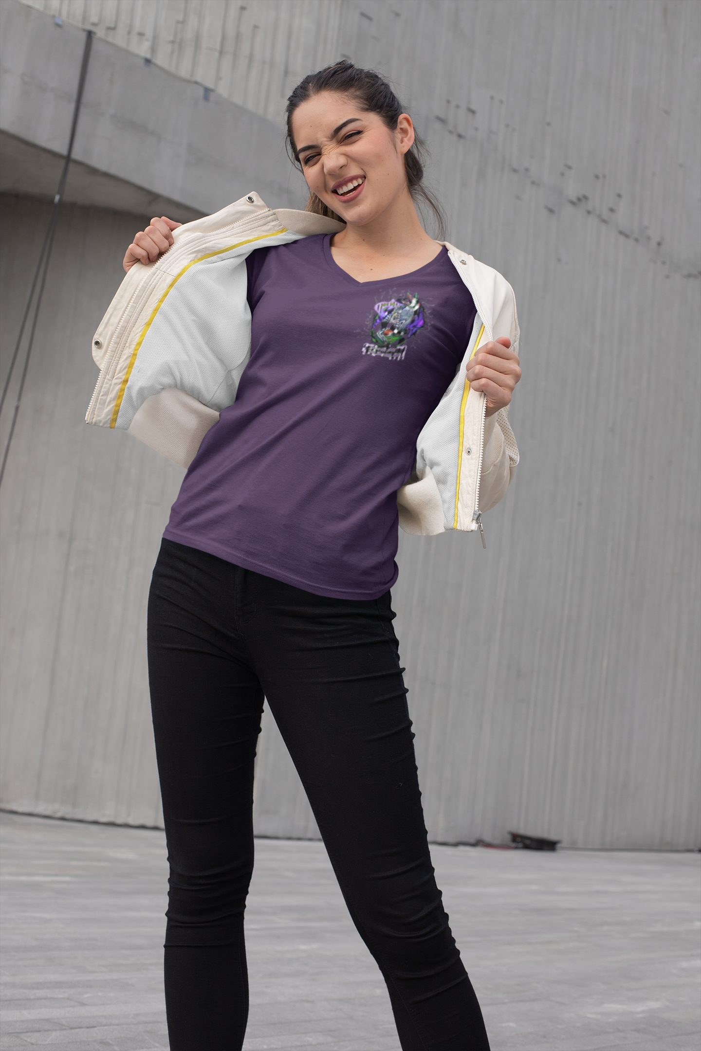 Purple Beetlejuice Graphic Shirt Plus Size