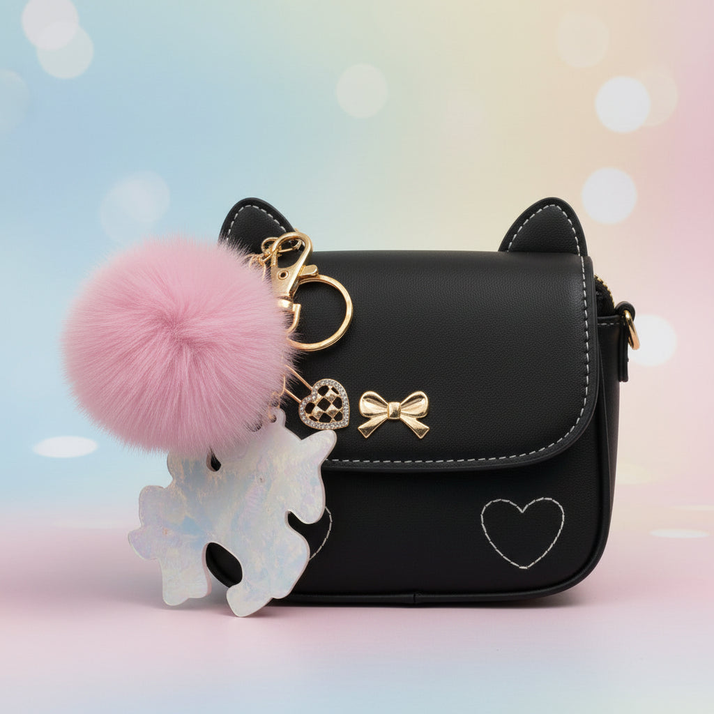 Pink Unicorn Keychain